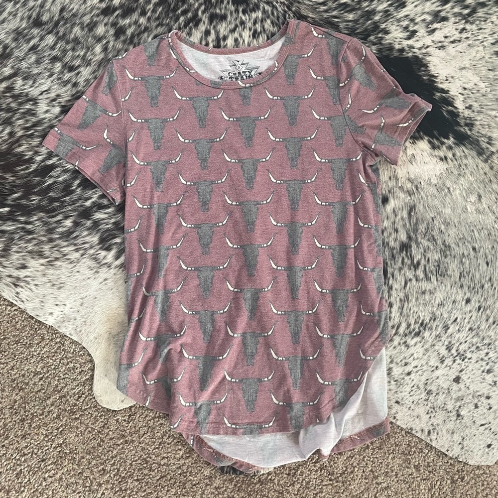 Crazy Strain Steer Skull Tee